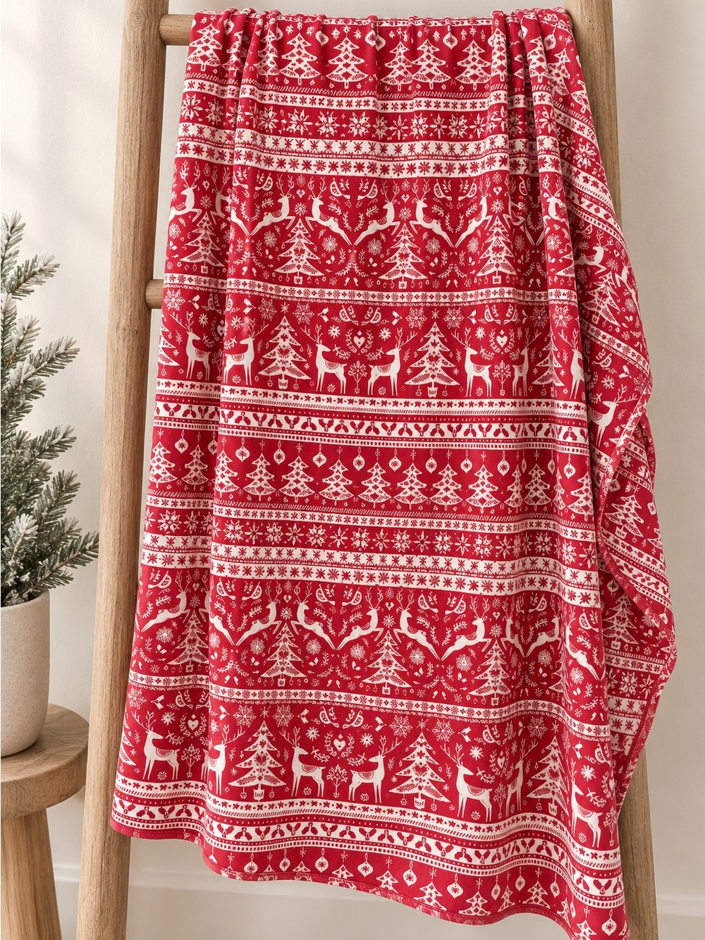 Little Sleepies Festive Fair Isle Swaddle Blanket NWOT